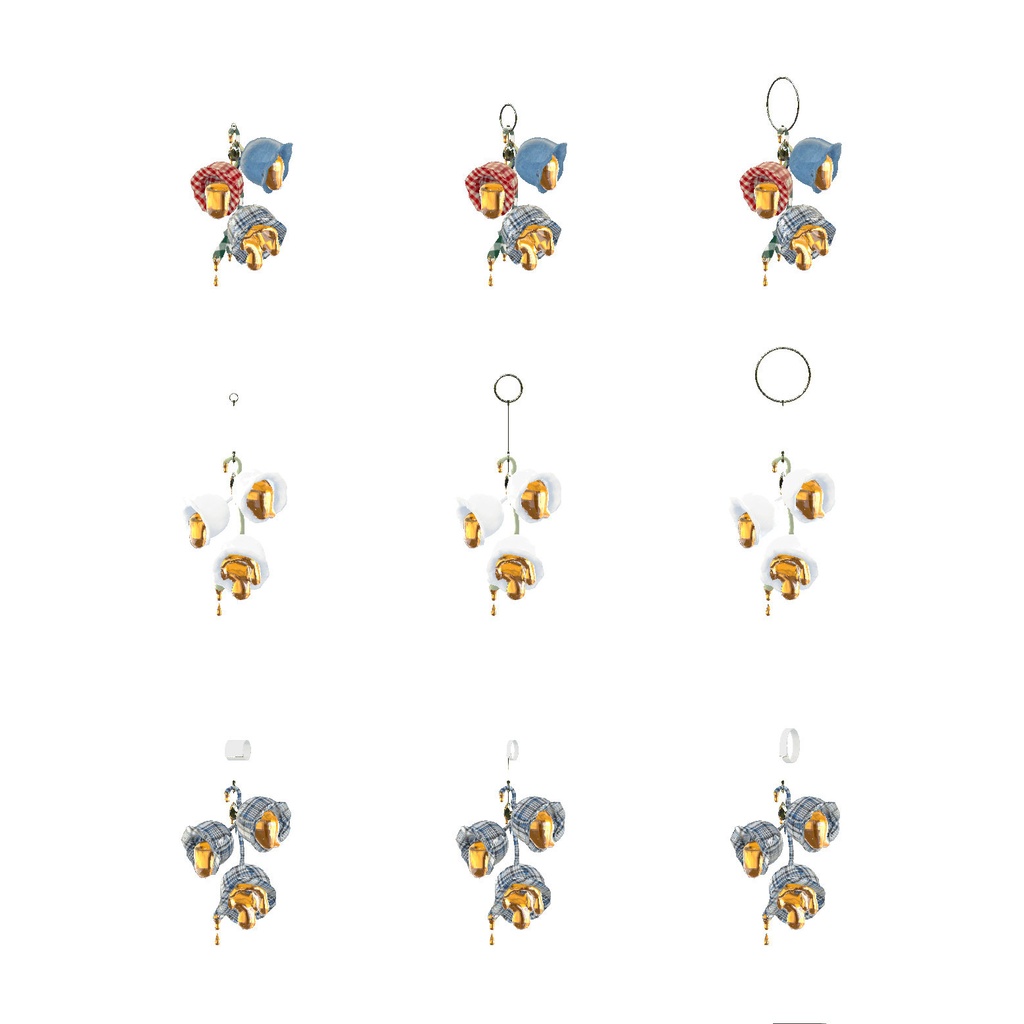 とろけるスズランのボンボン|イヤリング、ブローチ、ボンボン、チョーカー、ブレスレット、指輪、VRChat対応