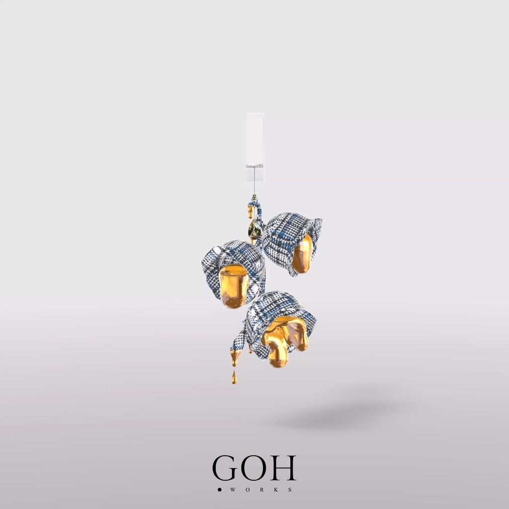 とろけるスズランのボンボン|イヤリング、ブローチ、ボンボン、チョーカー、ブレスレット、指輪、VRChat対応