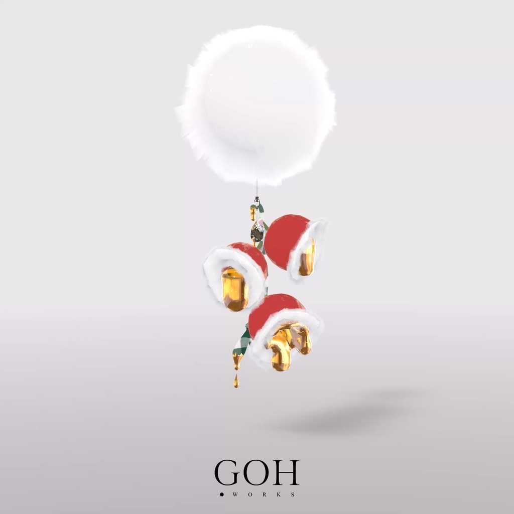 とろけるスズランのボンボン|イヤリング、ブローチ、ボンボン、チョーカー、ブレスレット、指輪、VRChat対応