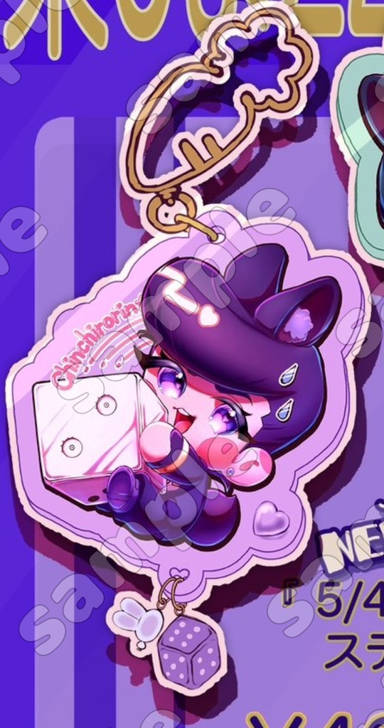 💎チンチロうさぎアクリルキーホルダー🖊️