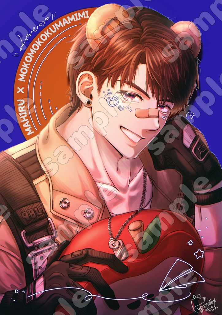 マヒル×もこもこクマ耳ポストカード