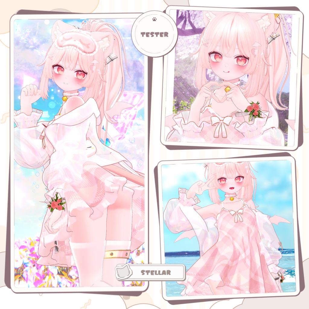 🤍ふわねこワンピース〖20アバター対応〗🤍