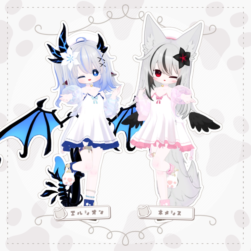 🤍ふわねこワンピース〖20アバター対応〗🤍