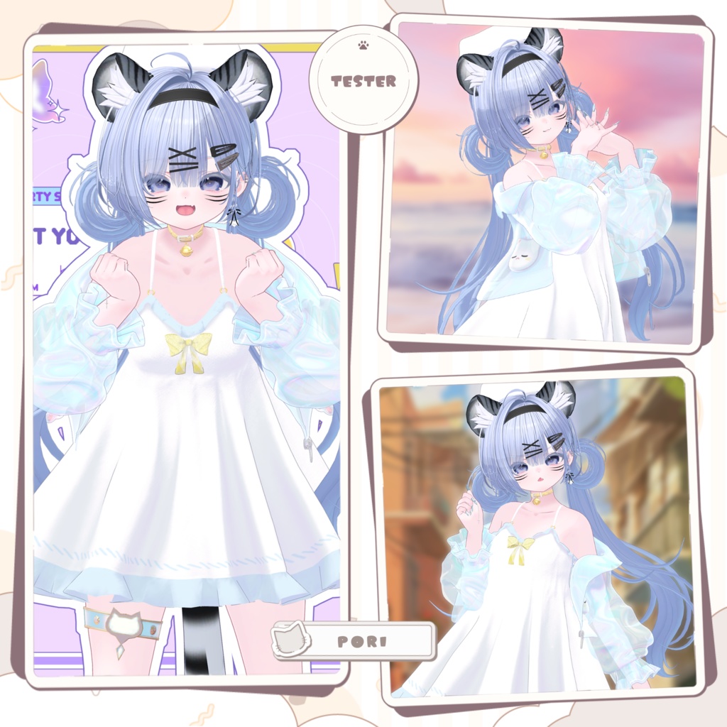 🤍ふわねこワンピース〖20アバター対応〗🤍