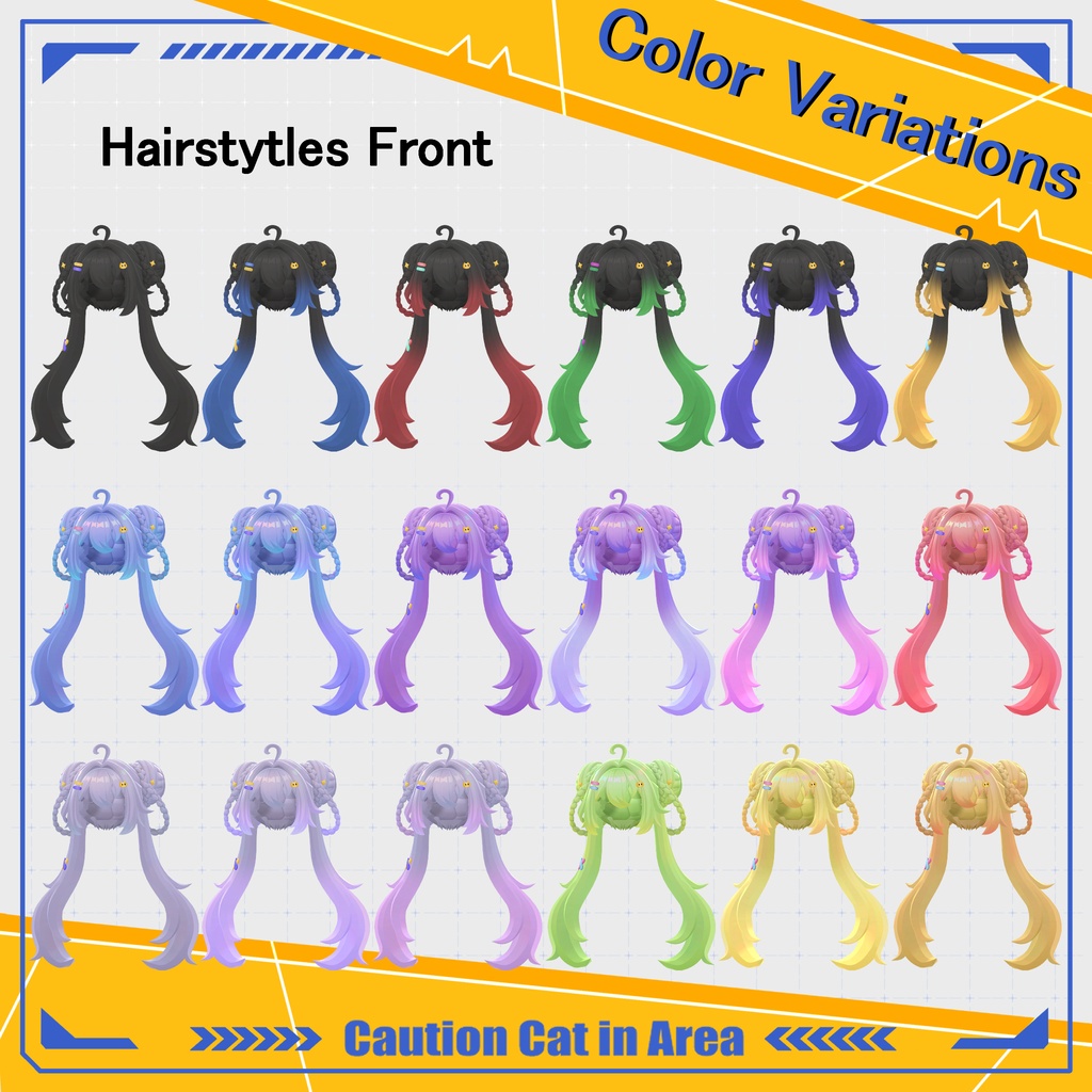 CattoTech | Outfit & Hair set | 【VRChat向け衣装・髪型】【複数アバター対応】