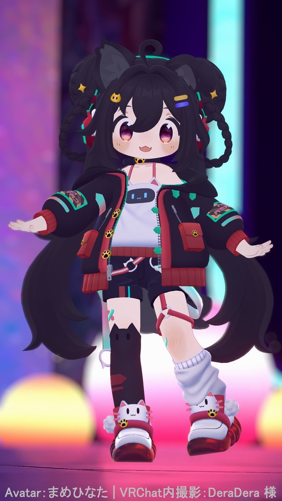 CattoTech | Outfit & Hair set | 【VRChat向け衣装・髪型】【複数アバター対応】