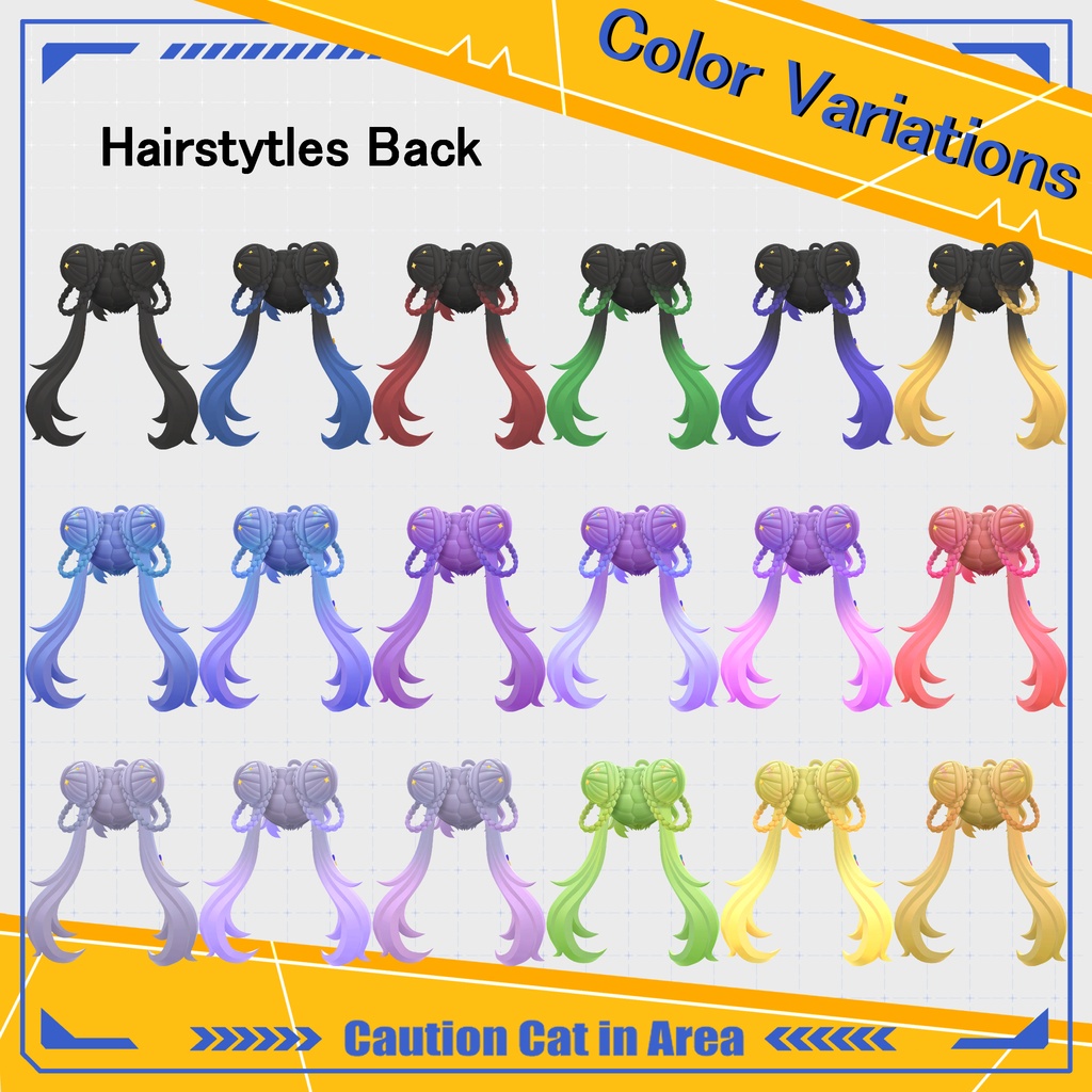 CattoTech | Outfit & Hair set | 【VRChat向け衣装・髪型】【複数アバター対応】
