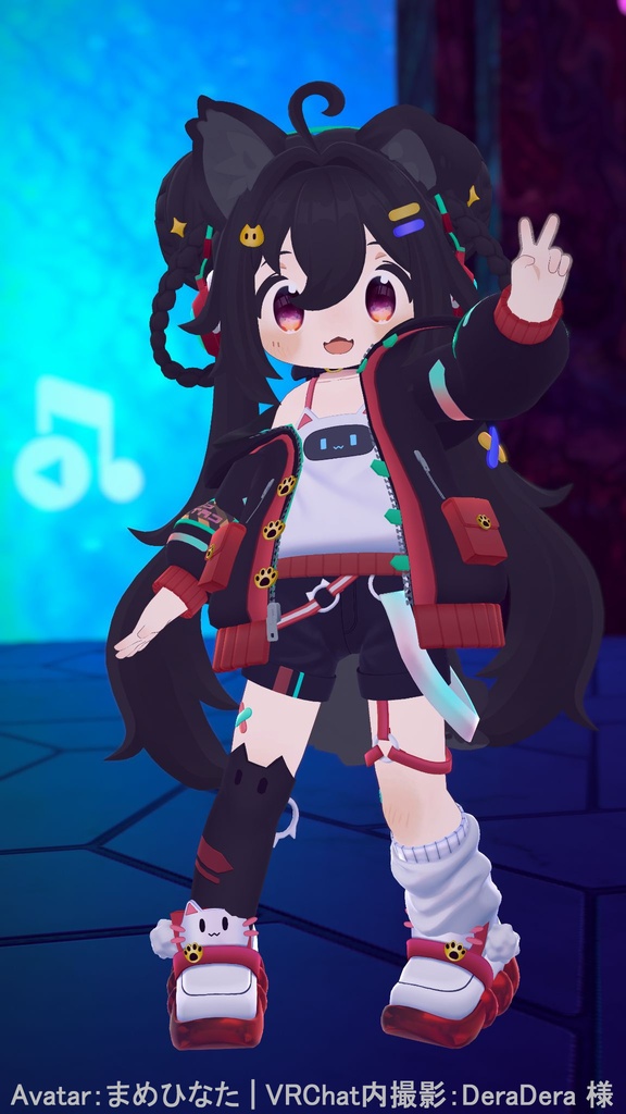 CattoTech | Outfit & Hair set | 【VRChat向け衣装・髪型】【複数アバター対応】