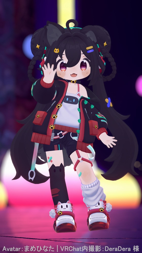 CattoTech | Outfit & Hair set | 【VRChat向け衣装・髪型】【複数アバター対応】