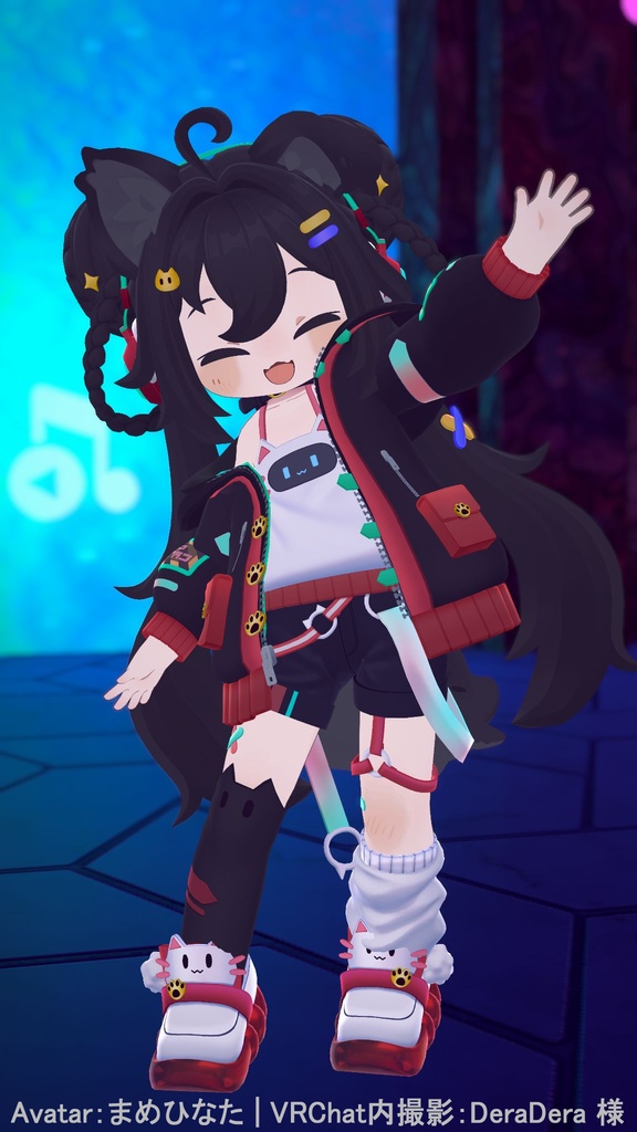 CattoTech | Outfit & Hair set | 【VRChat向け衣装・髪型】【複数アバター対応】