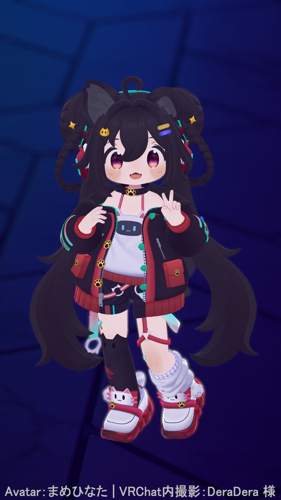 CattoTech | Outfit & Hair set | 【VRChat向け衣装・髪型】【複数アバター対応】