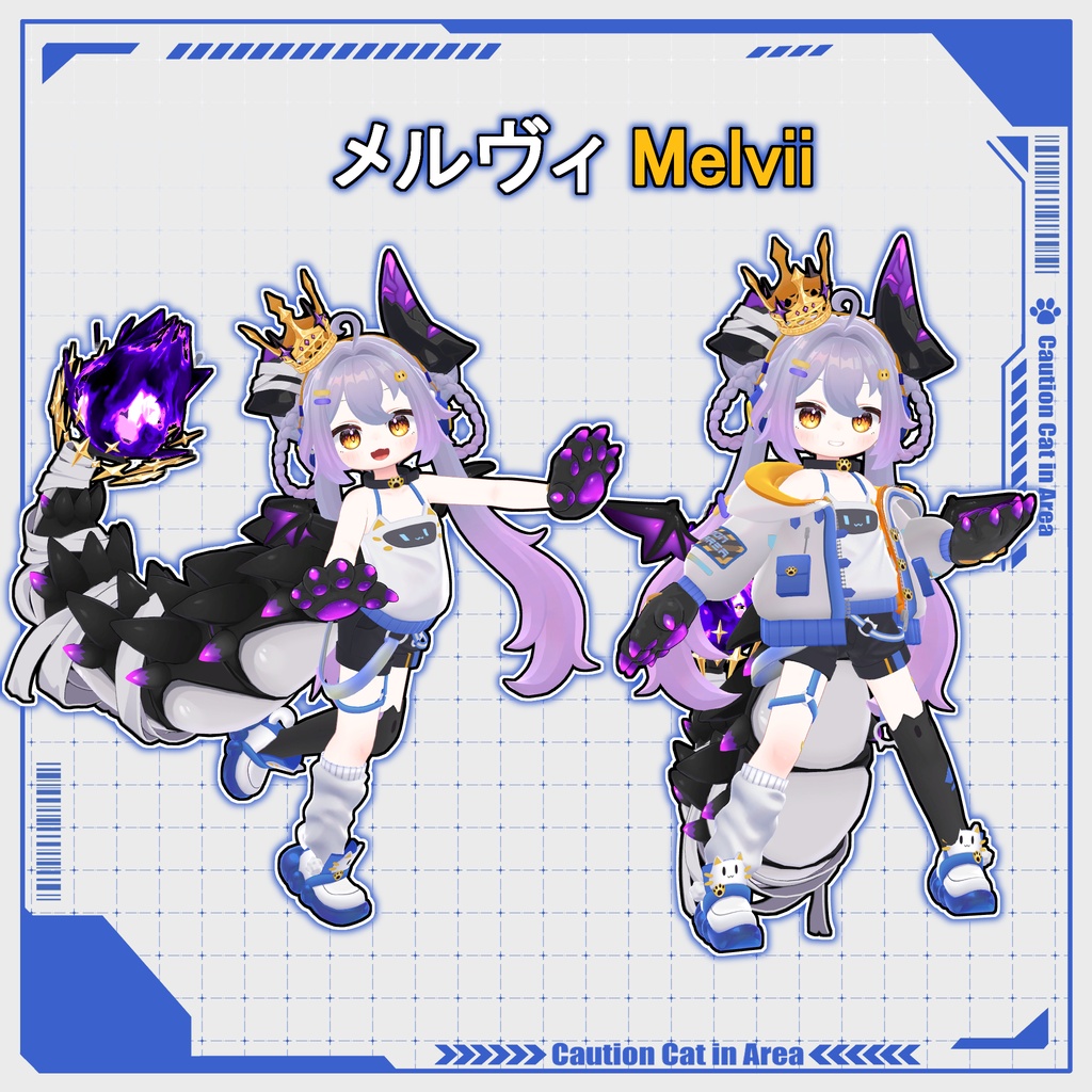 CattoTech | Outfit & Hair set | 【VRChat向け衣装・髪型】【複数アバター対応】
