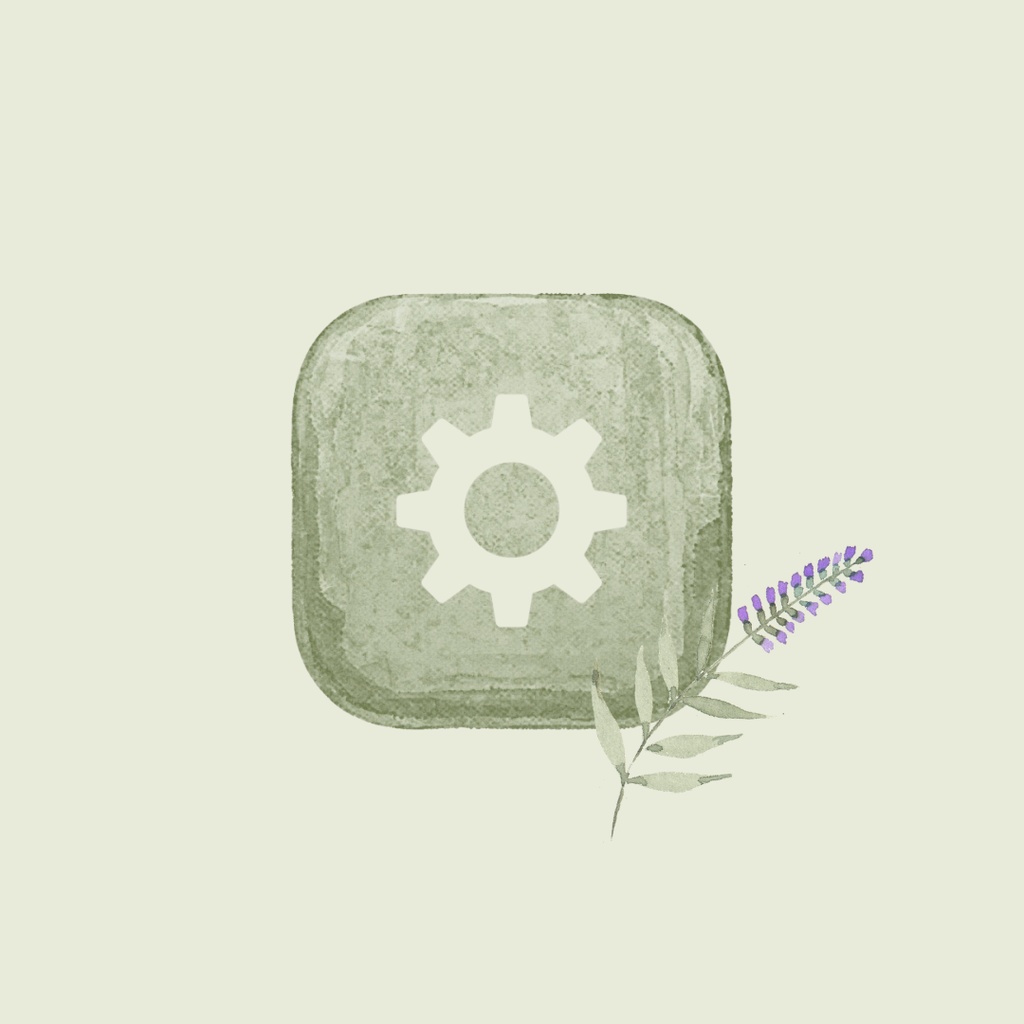 APP Icon Pack sage green (アイコンパック/セージグリーン)