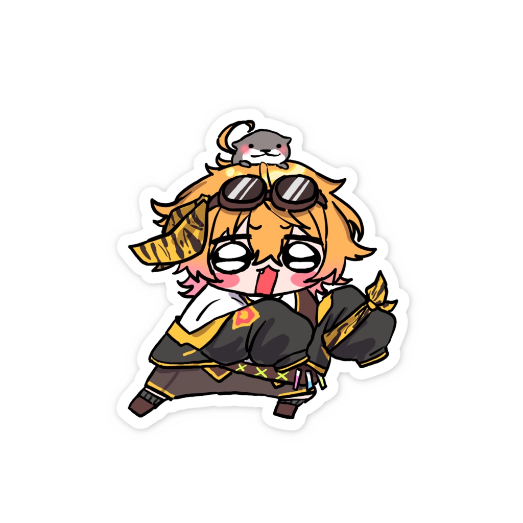 スマホステッカー ミニとら