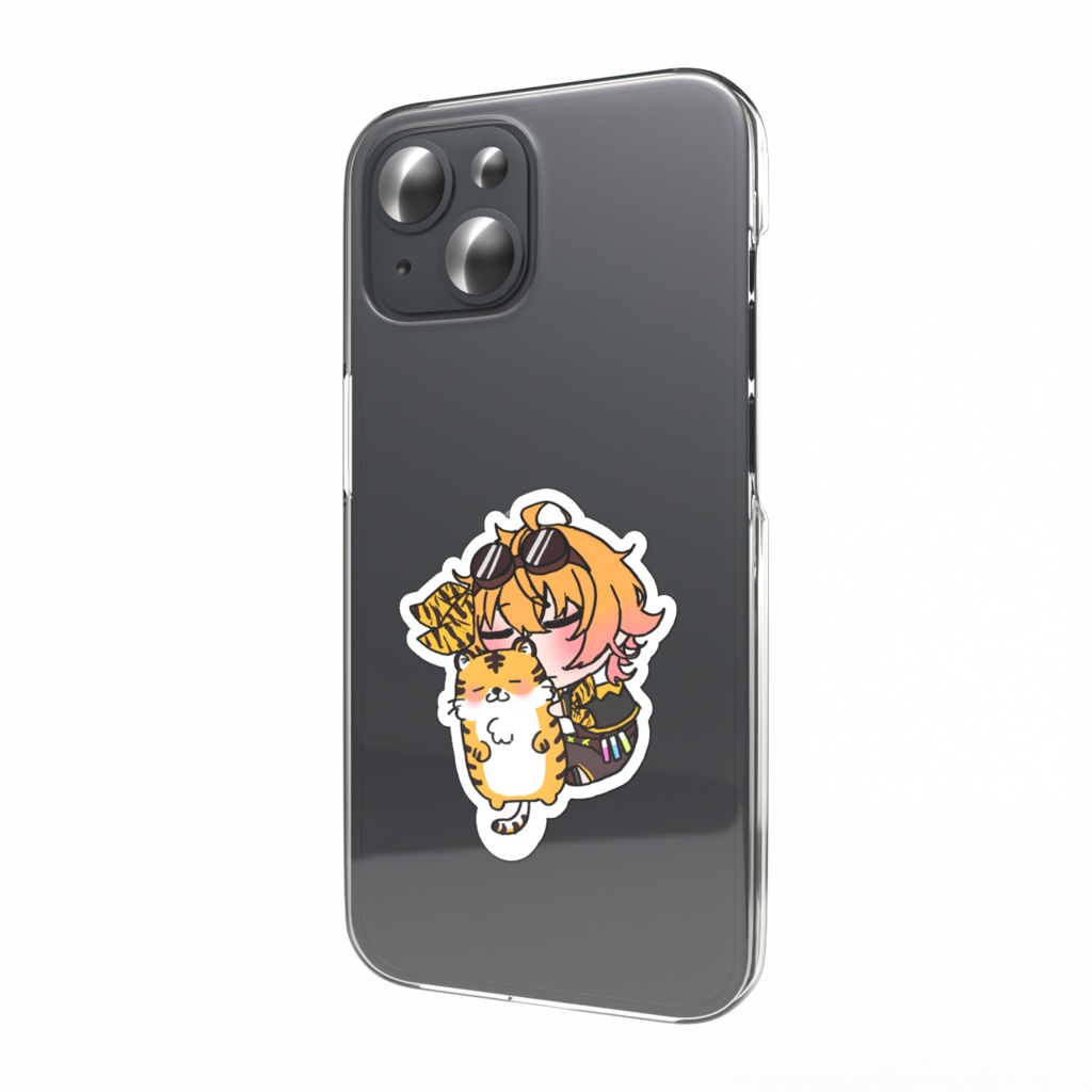 ミニおやすみとら　スマホステッカー　