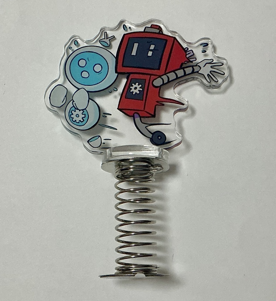 まるいロボットとしかくいロボットのスプリングアクリルスタンド