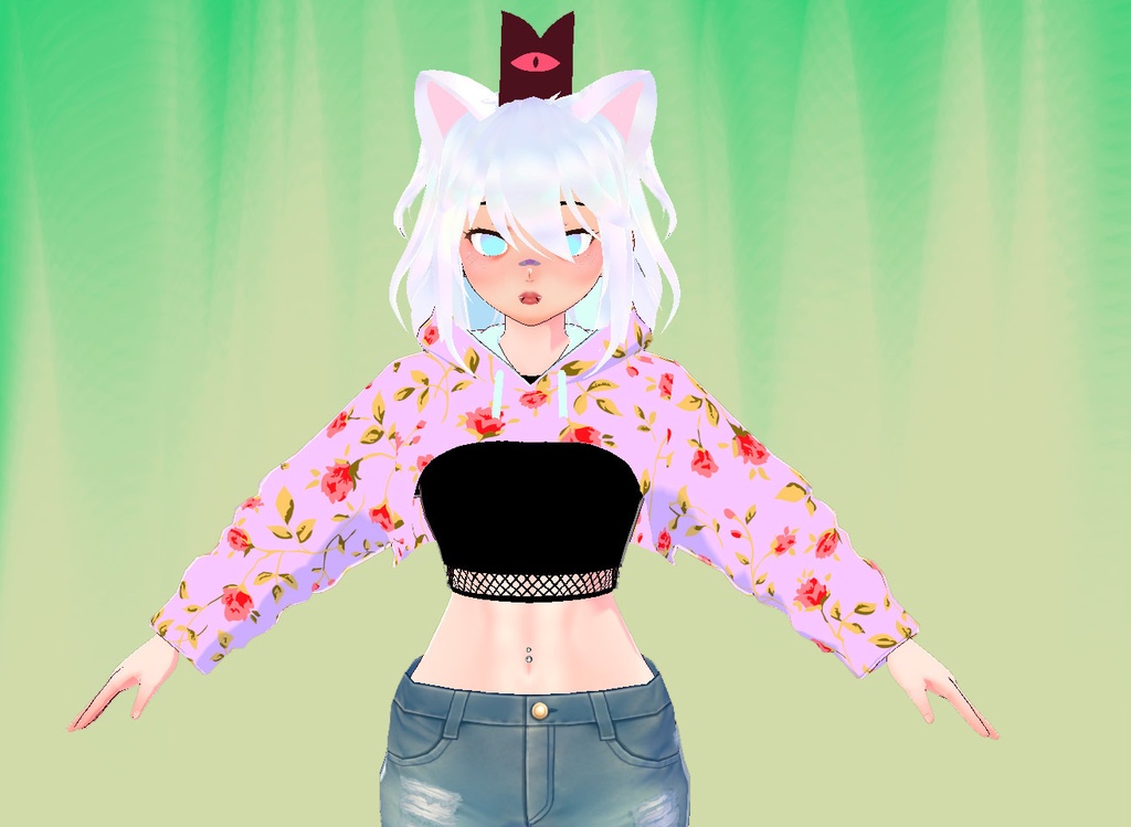 [Vroid Studio] Hoodie + Mini t-shirt + eyes