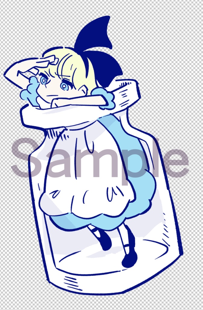 ビンの中のアリス-アクリルチャーム