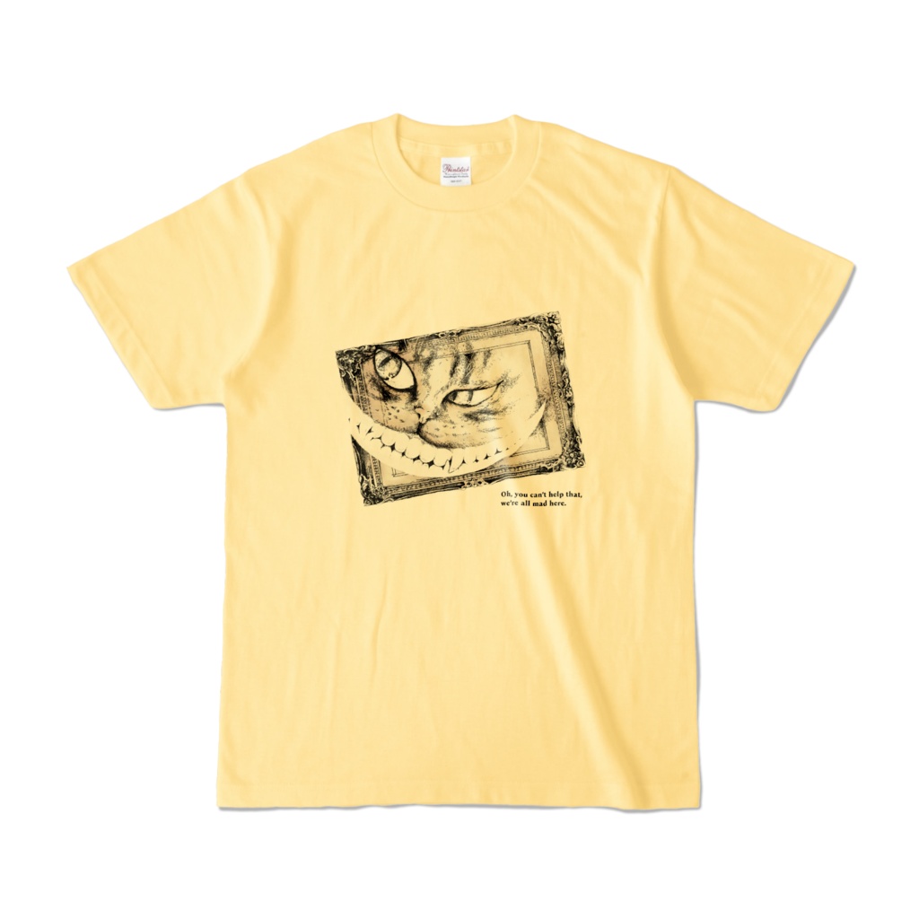 額縁の中のチェシャ猫-カラーTシャツ