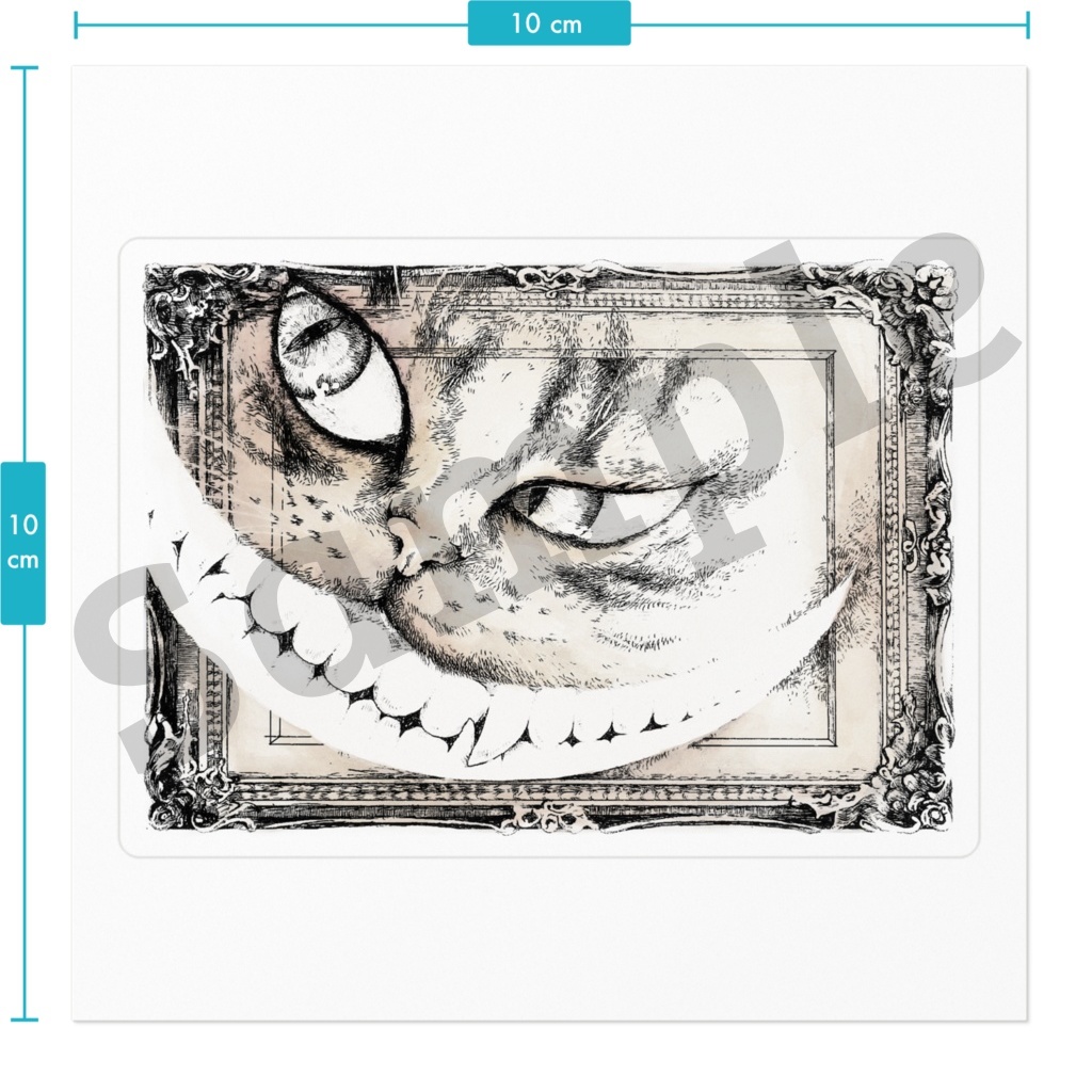 額縁の中のチェシャ猫-ステッカー