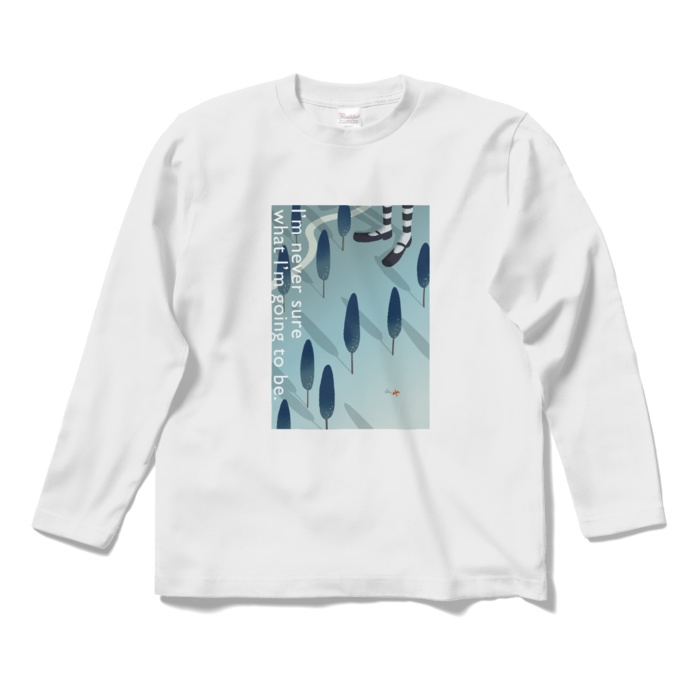 キノコを食べたアリス-ロングスリーブTシャツ