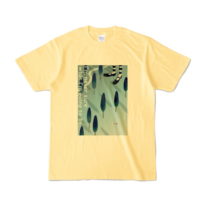 キノコを食べたアリス-カラーTシャツ