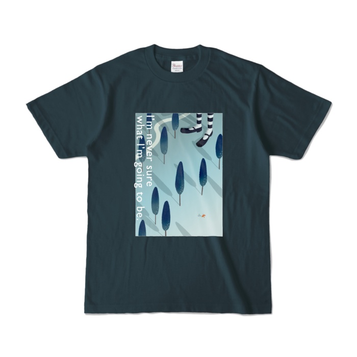 キノコを食べたアリス-カラーTシャツ