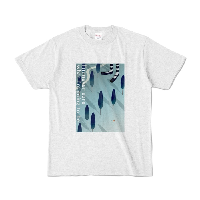 キノコを食べたアリス-カラーTシャツ