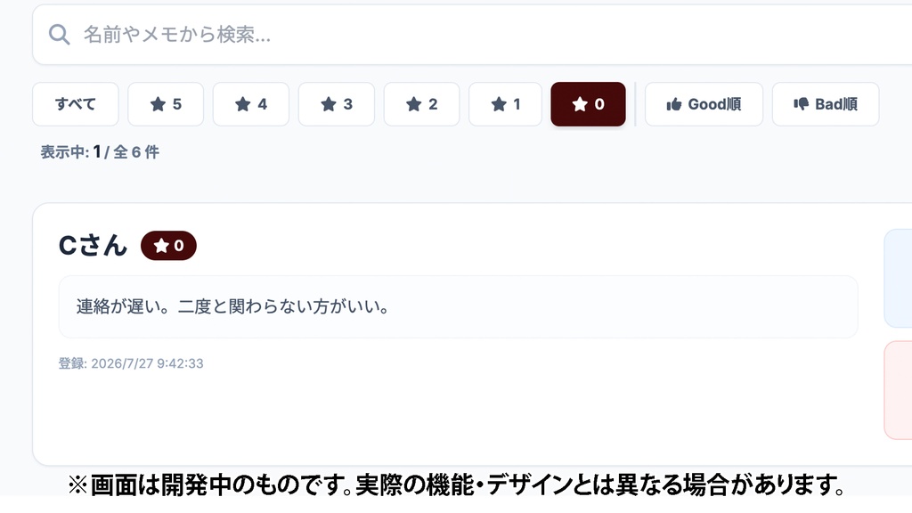 「相手を見極める!ジャッジ侍」取引先・人間関係の見極めツール