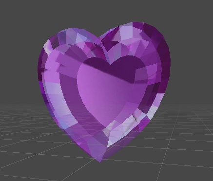 ハート型宝石アクセサリ