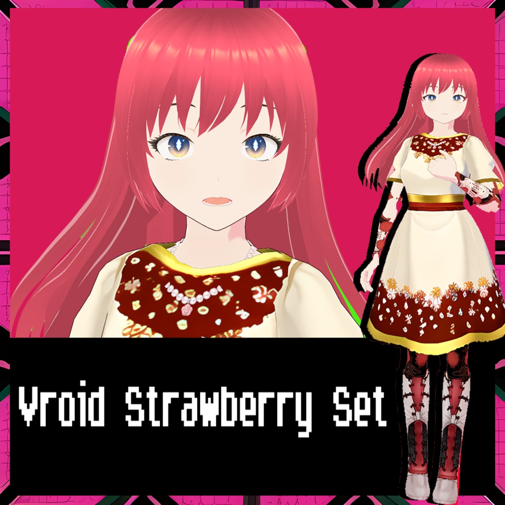 Vroid/ Virus Strawberry Girl