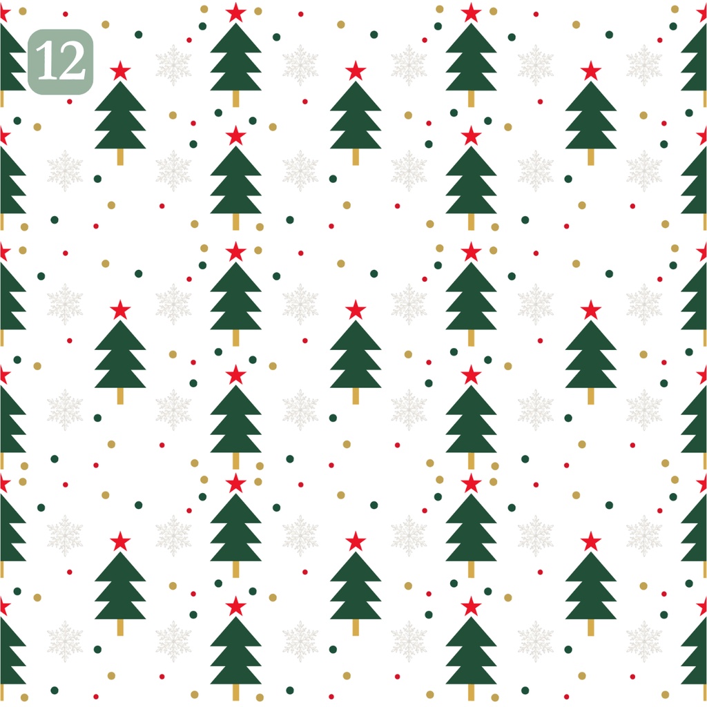 【12柄セット】クリスマス シームレスパターン|デジタルペーパー素材 PNG