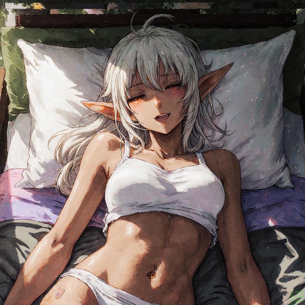 森で出会った褐色エルフちゃんを持ち帰ってみた