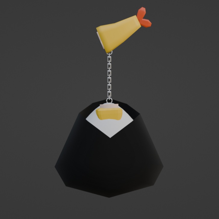 えび天ちぎれた天むすピアス(VRChat想定)