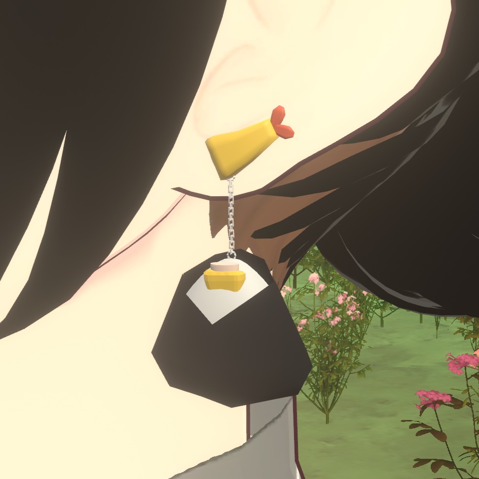 えび天ちぎれた天むすピアス(VRChat想定)