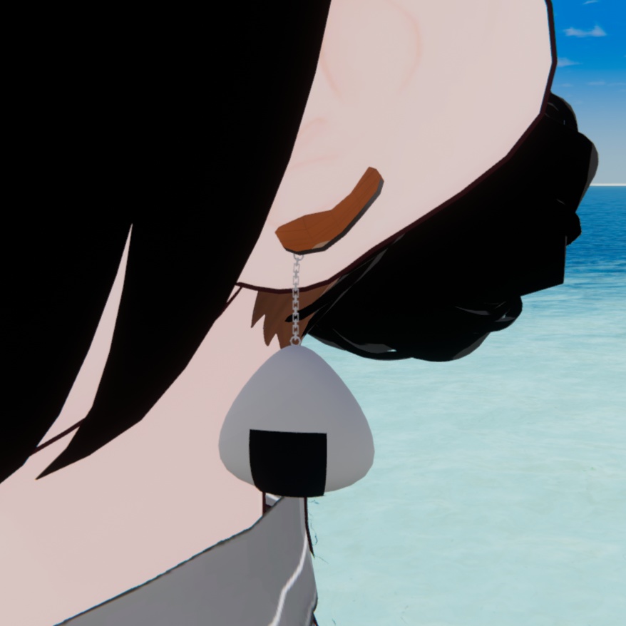 鮭がデカすぎたおにぎりピアス(VRChat想定)