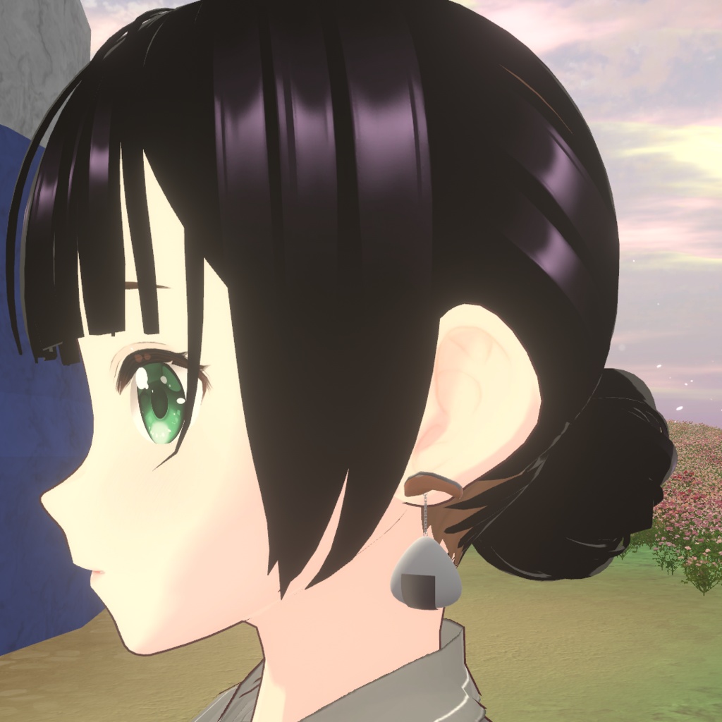 鮭がデカすぎたおにぎりピアス(VRChat想定)