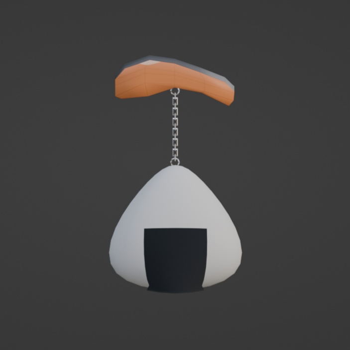 鮭がデカすぎたおにぎりピアス(VRChat想定)