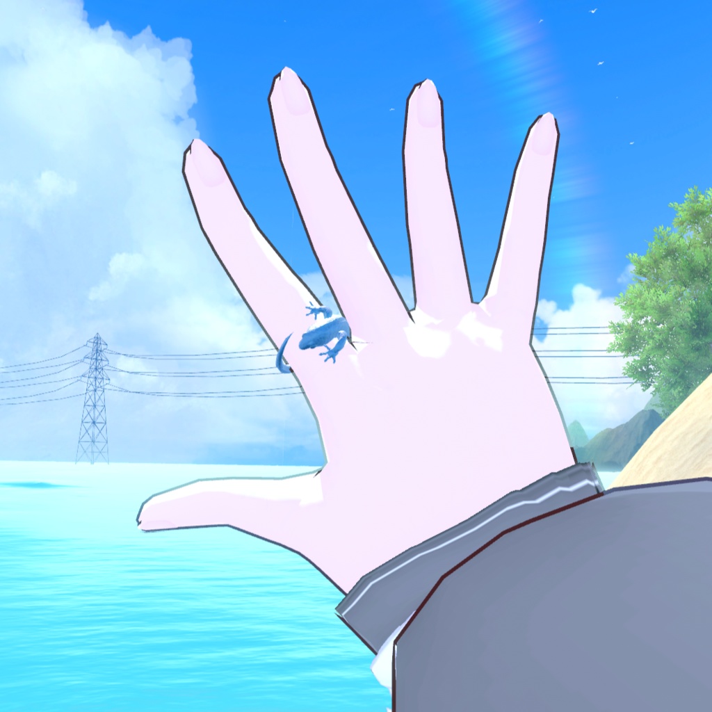 ヤモリング(VRChat想定・1名に限り譲渡可能)