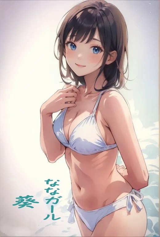 「ななガール・葵」　水着　アニメイラスト【無料ダウンロード版】