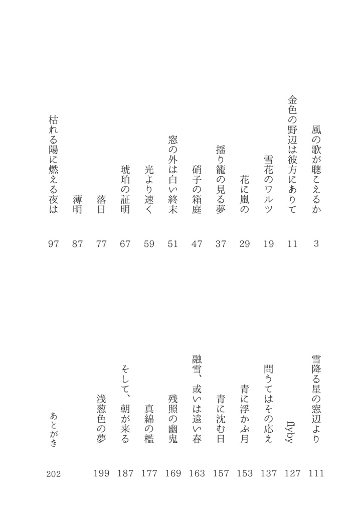 【再録本】雪降る星の窓辺より