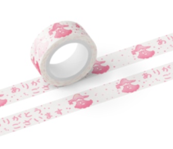 【マスキングテープ】手話/ありがとう・ありがとうございます/ピンク