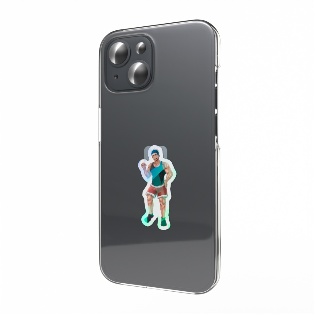 福月とらま　サンタクロース（タンクトップ）ver 　ホログラムステッカー