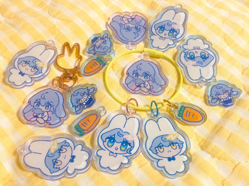 兄妹うさぎアクキー