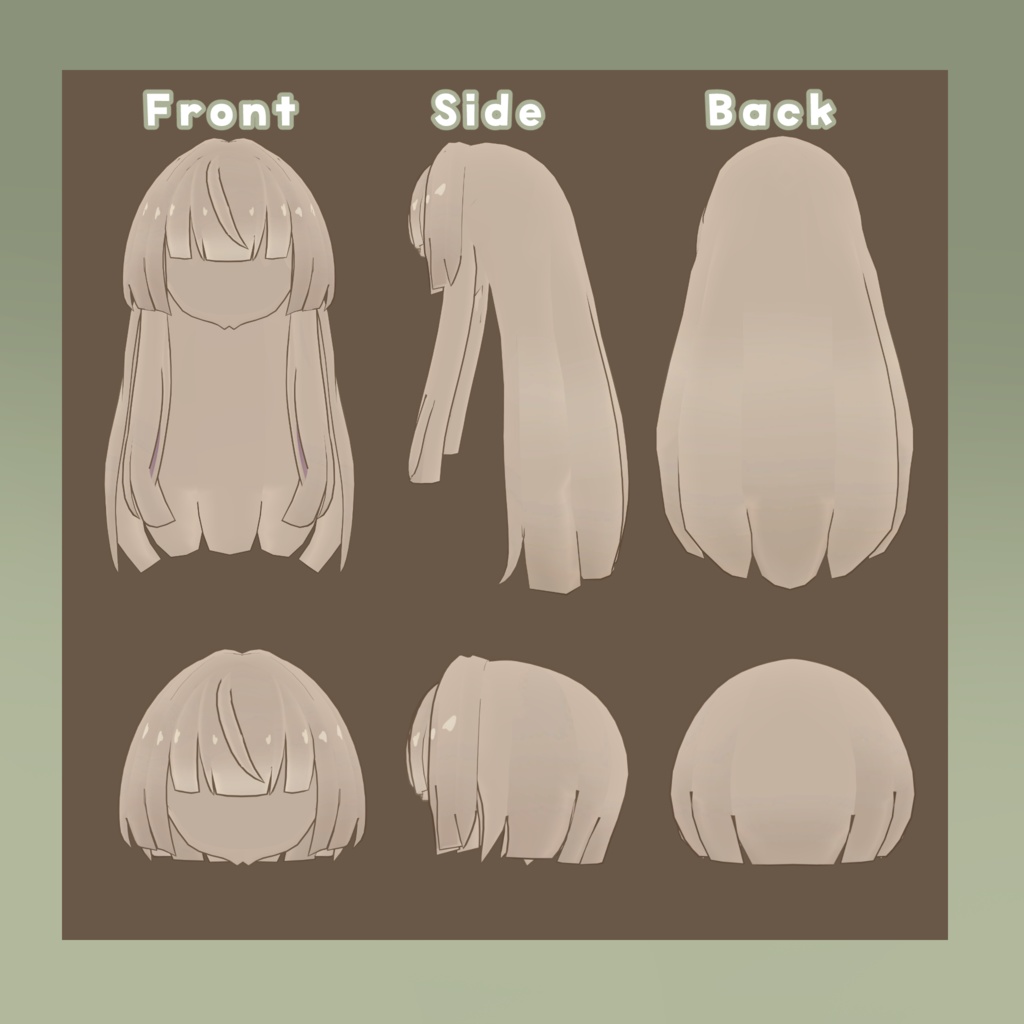 ロング&ショートウルフ【5アバター対応】