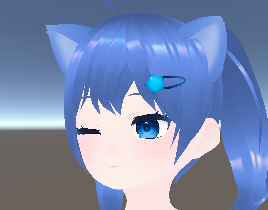 星形ヘアピンのセット ★ ローポリ、シェイプキー付き - Low poly Star Hairclips with shape keys