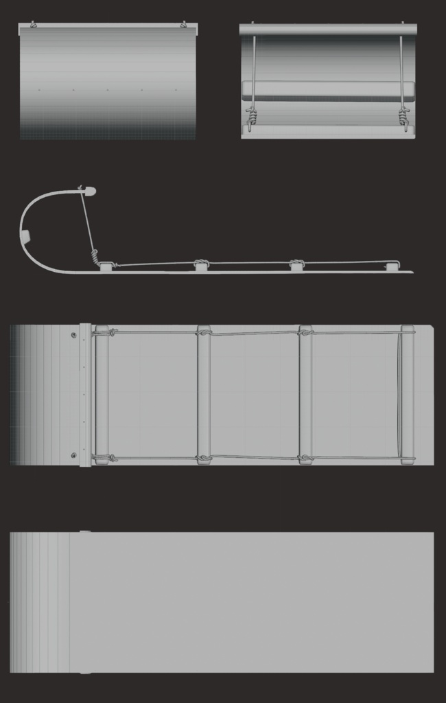 そり 3Dモデル・2種類・
