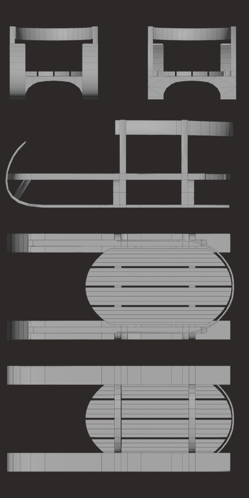 そり 3Dモデル・2種類・