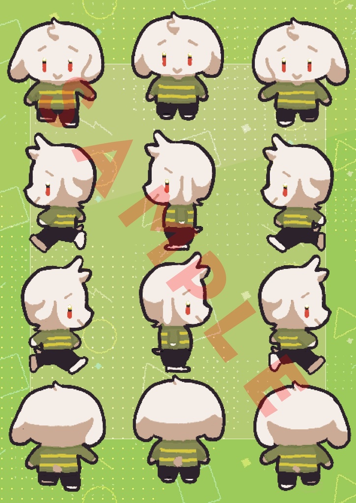 pictSQAREアバター素材 -UNDERTALE もちもちアズリエル&もちもちキャラ-