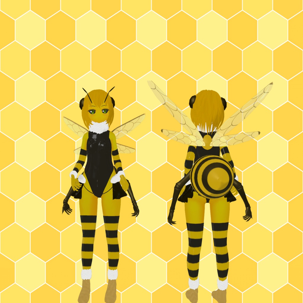 VRChat向け3Dモデル【ハチ娘 ラピス】